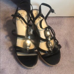 Kelly and Katie Black Open toe heels